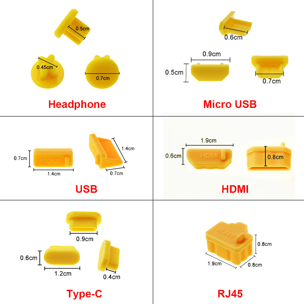 JCD 10pcs Silicone Type-C Micr - Laptop Accessories Protector 리뷰 및 가격