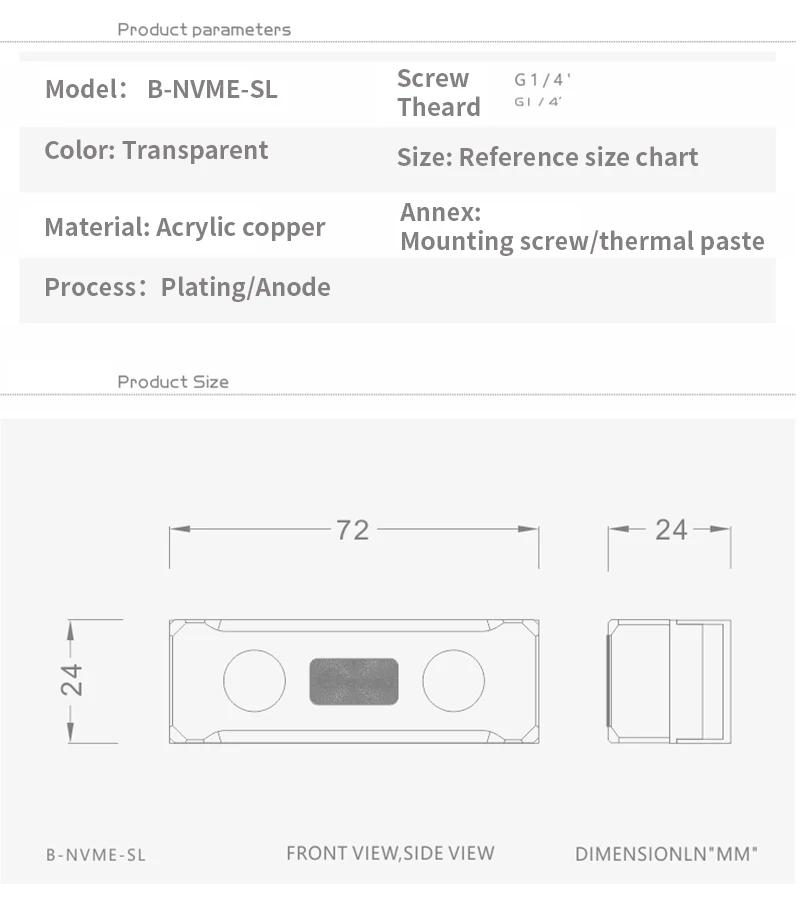Bykski Water Block for 2280 /2 - External Nvme Ssd 리뷰 및 가격